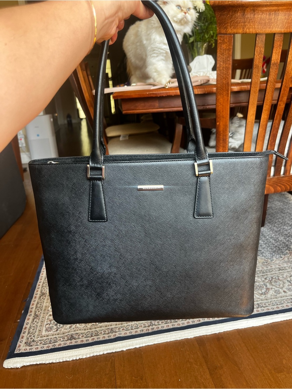 Black Burberry Women's Tote Bag